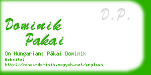 dominik pakai business card
