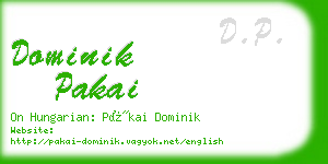 dominik pakai business card